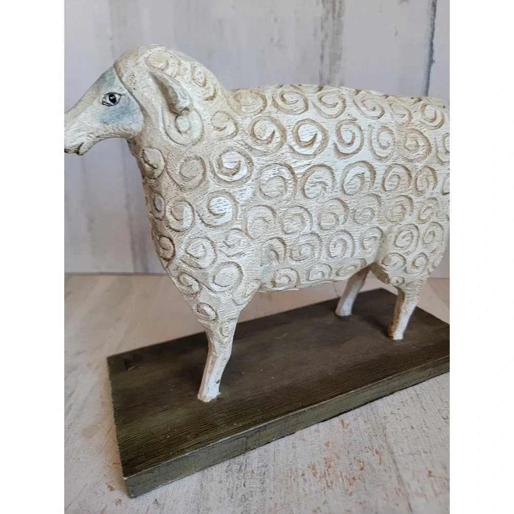 David Harden primitive sheep figure unique vintage home decor tabletop Farm